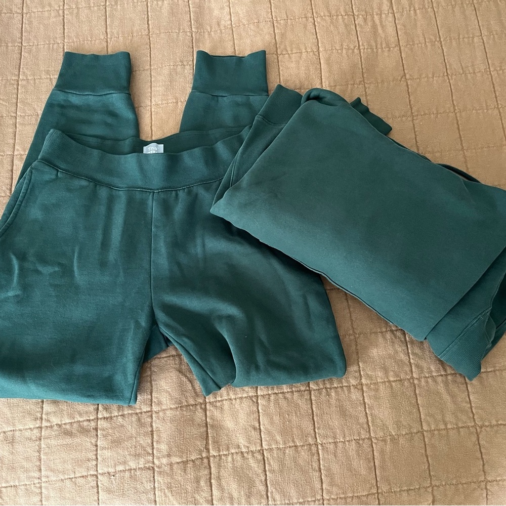 TNA Dark Green Track Pants & Joggers Set